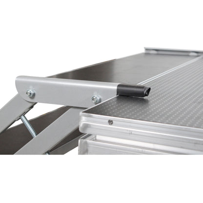 ProX StageQ Adjustable Stage Steps with Rail Heavy Duty Foldable | 2 Step