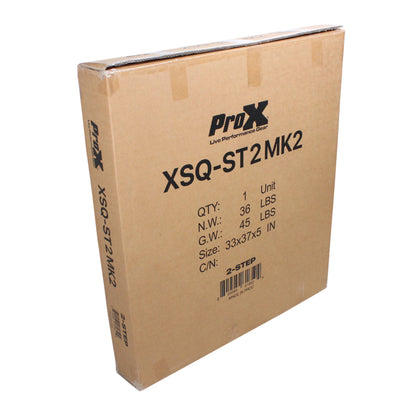 ProX StageQ Adjustable Stage Steps with Rail Heavy Duty Foldable | 2 Step