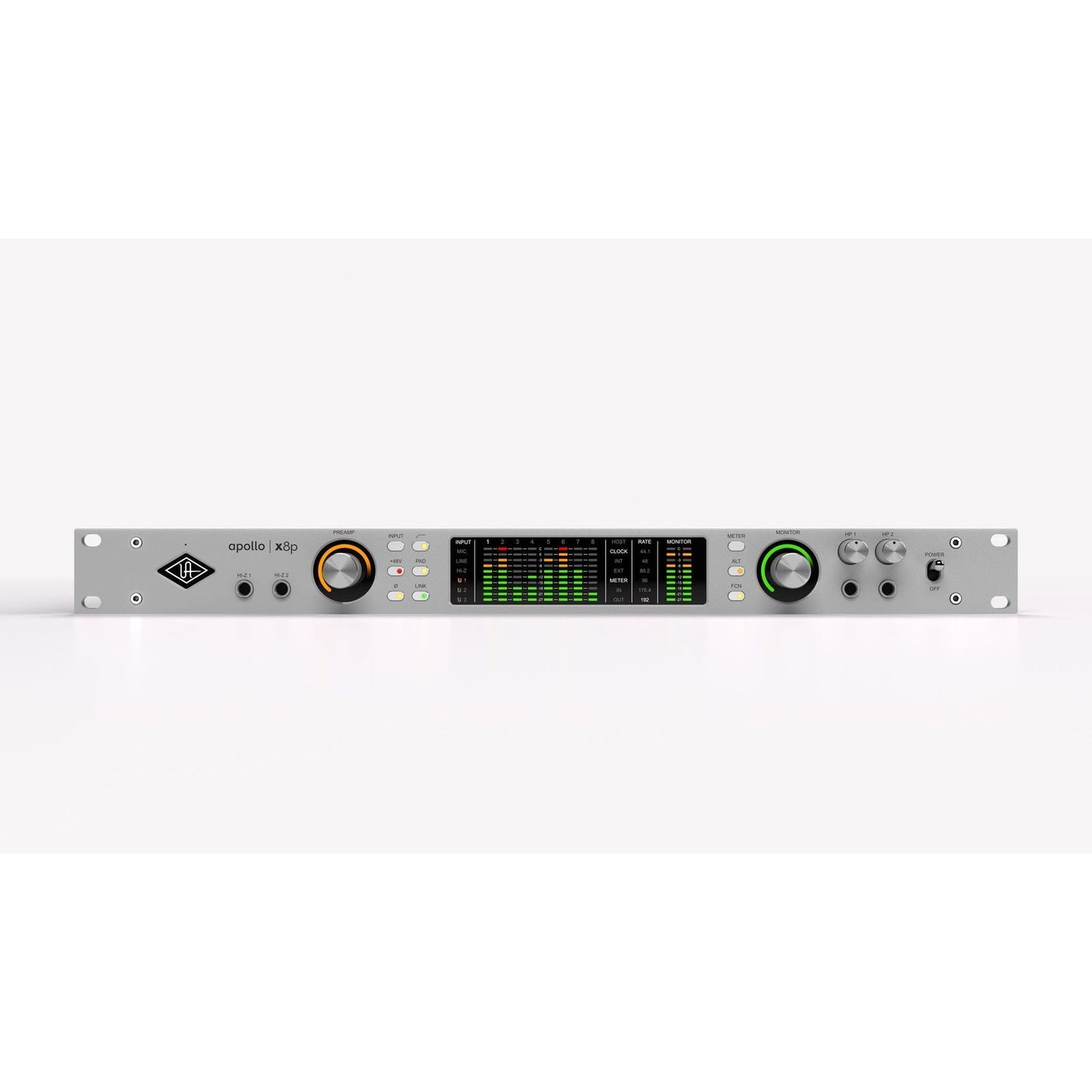 Universal Audio Apollo x8p Gen 2 Audio Interface 16x22 Thunderbolt With HEXA Core DSP | UAD Analog Classics