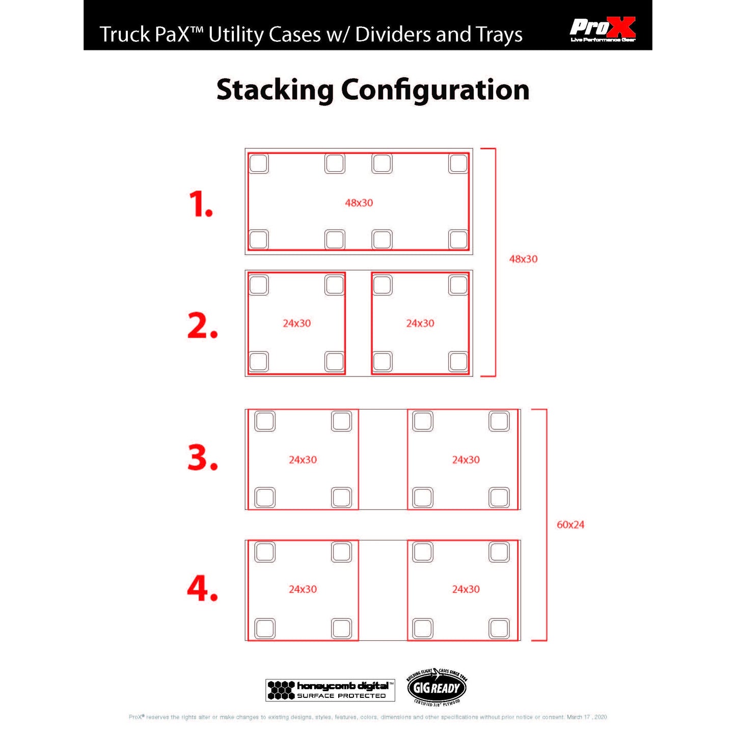ProX TruckPax Utility Case ATA Road Case With Casters and Dividers | 24"x30"x30"