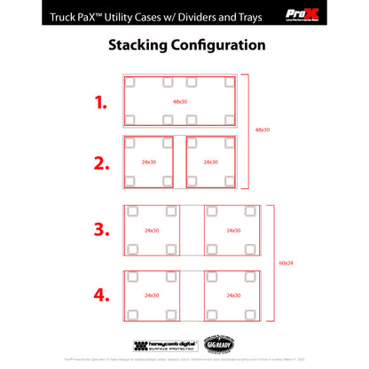 ProX TruckPax Utility Case ATA Road Case With Casters and Dividers | 24"x30"x30"