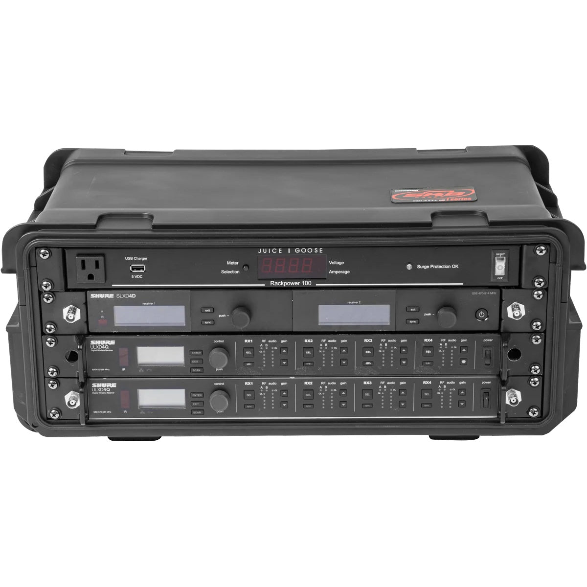 SKB 3i-4U11-W 4U Injection Molded Portable Rack With Wheels