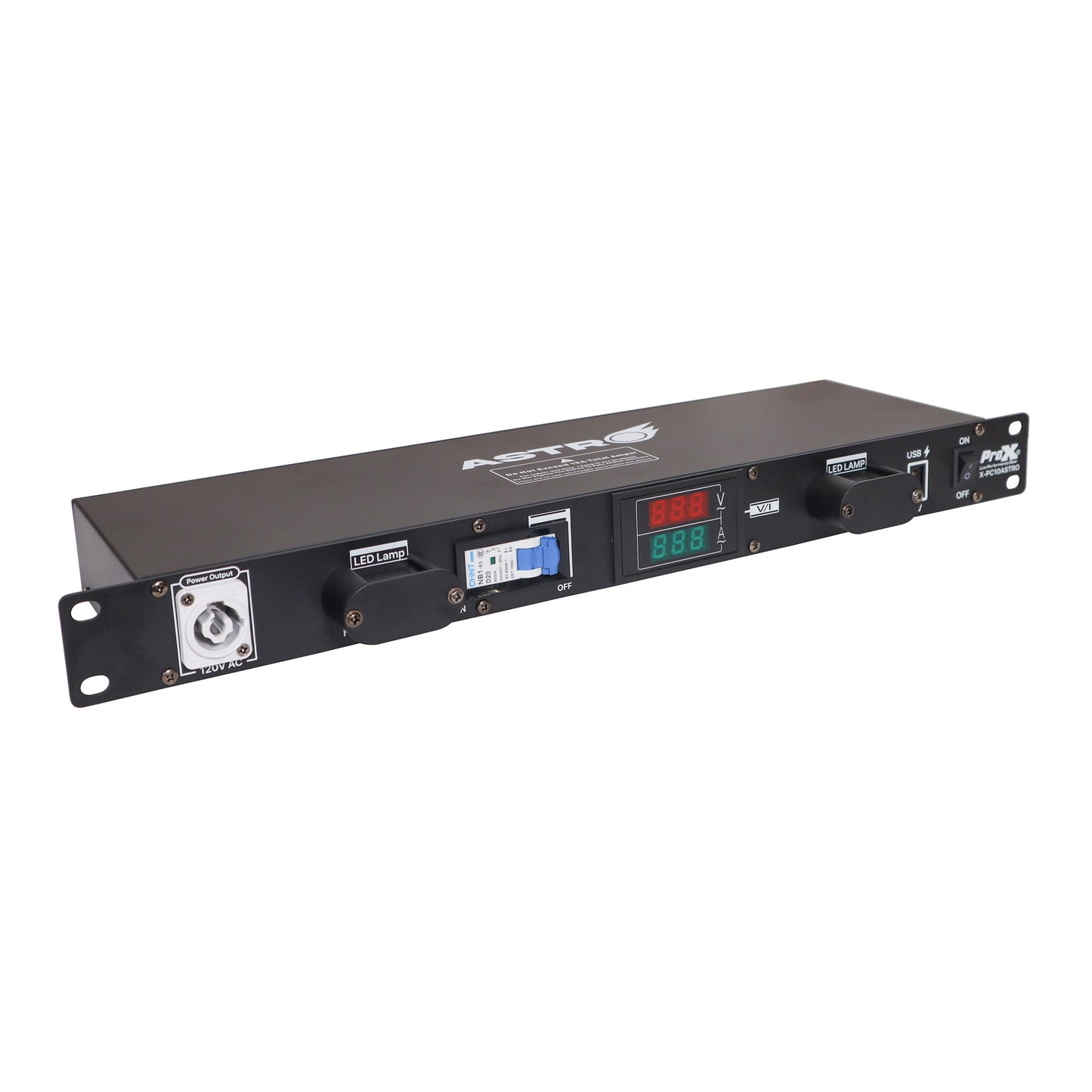 ProX X-PC10ASTRO 10-Way Rear Panel Rack Power Distribution Center