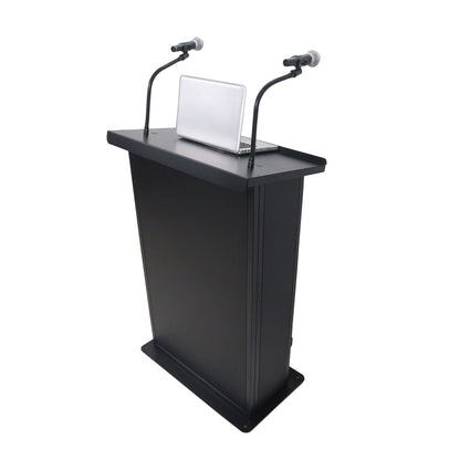 ProX X-MAESTROMEDIABL Maestro Media Lectern With TV Mount and Mic Stands