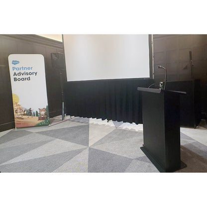 ProX X-MAESTROMEDIABL Maestro Media Lectern With TV Mount and Mic Stands