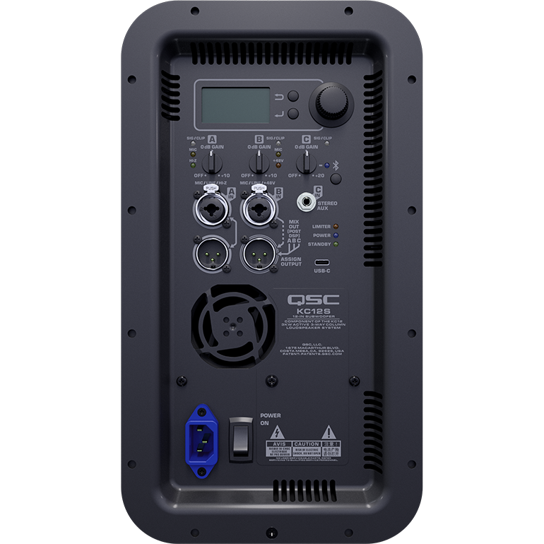QSC KC12 Powered 3-Way Column Loudspeaker System