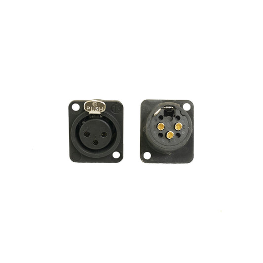 Ace Backstage C-15102 Locking 3-Pole Female XLR Panel Receptacle