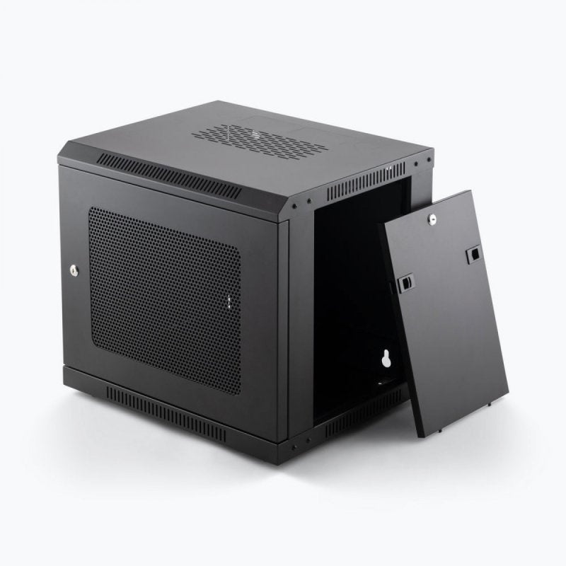 On-Stage Wall Mount Knock Down Rack Steel Enclosed Cabinet | 9U