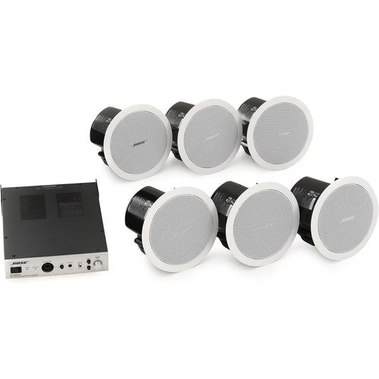 Bose AudioPack Pro C6W kit with six white in-ceiling loudspeakers and FreeSpace IZA 190-HZ amplifier
