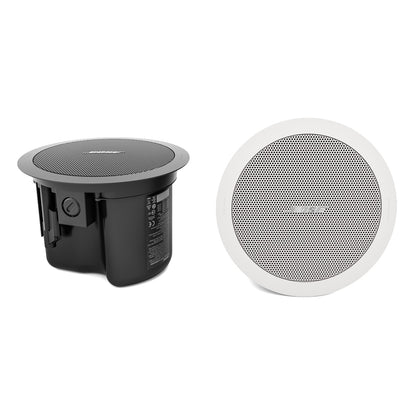 Bose AudioPack Pro C6W ceiling speaker back can beside white perforated grille front view