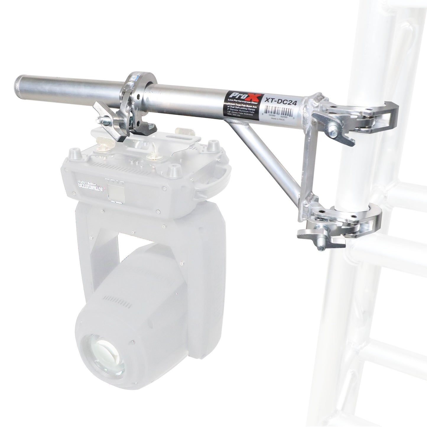 ProX Truss Arm Extension Pole with Dual Clamps For Stage Lighting | 24 in