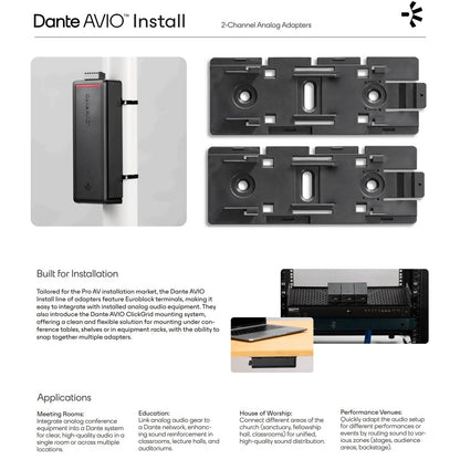 Audinate AVIO-A-2OUT-EB Dante AVIO Install 2-Channel Analog Output Adapter