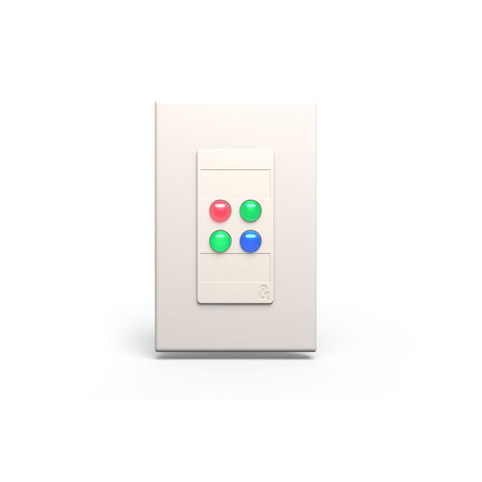 Allen & Heath AH-IP-4 Four-Button Wall Plate Remote Controller White