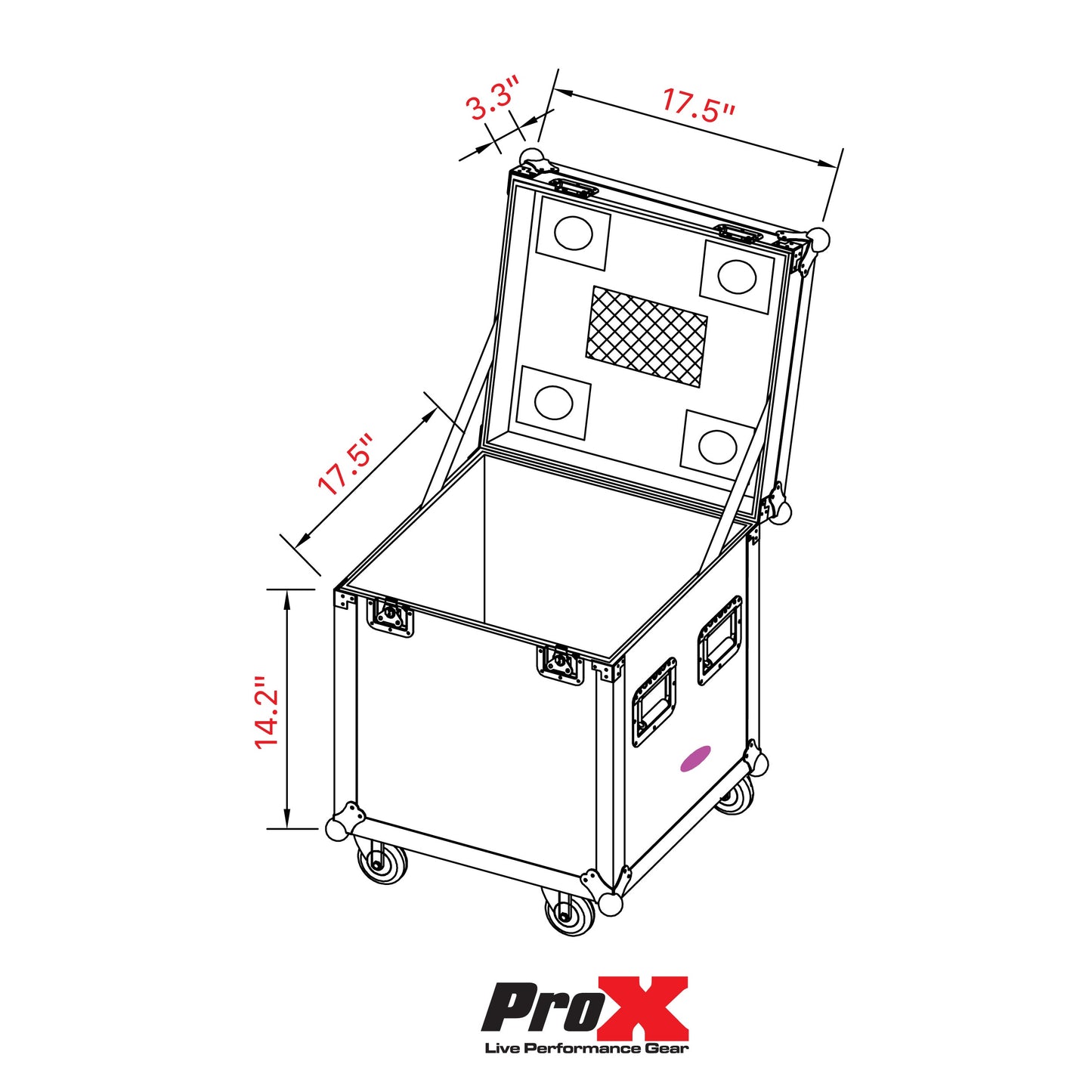 ProX XS-UTL17 ATA Utility Road Case With Casters 18x18x18