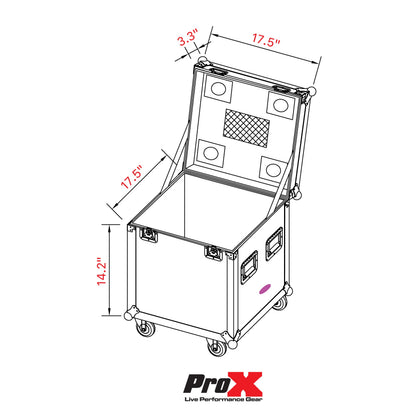 ProX XS-UTL17 ATA Utility Road Case With Casters 18x18x18
