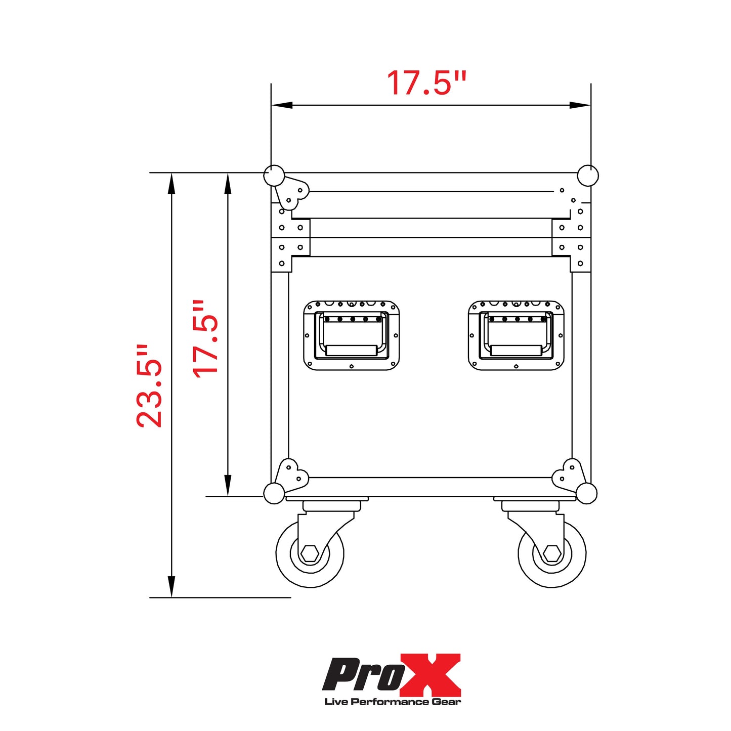 ProX XS-UTL17 ATA Utility Road Case With Casters 18x18x18