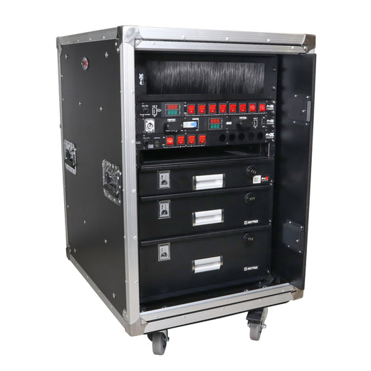 ProX Live Performance Gear Dual 12U Rack Console Case With Side Work Tables