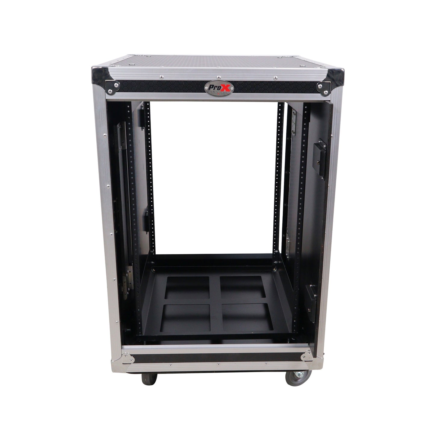 ProX Vertical Rack Shock Mount Case with Sliding Slam Doors | 16U | 20 in