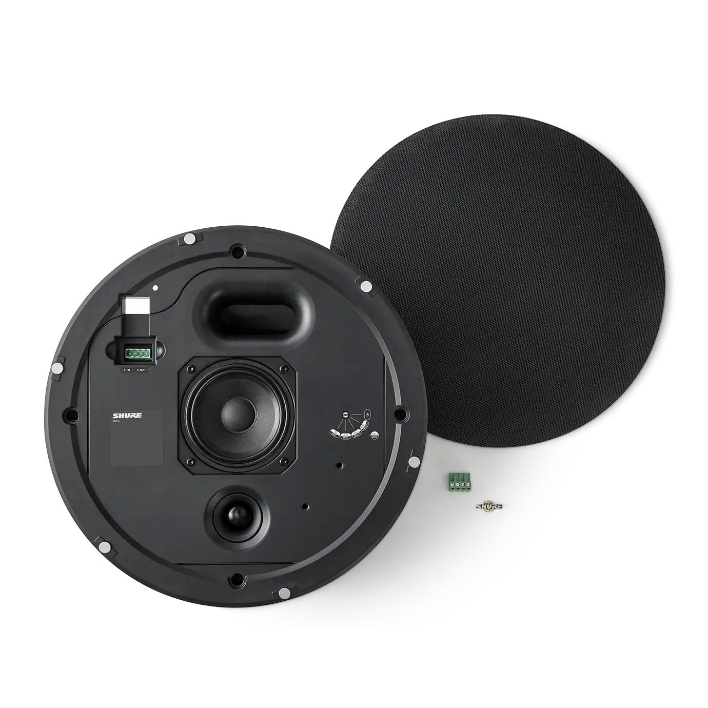 Shure MXP-5 Ceiling-Mount Passive Loudspeaker | Color: Black