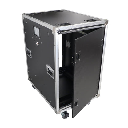 ProX Vertical Rack Shock Mount Case with Sliding Slam Doors | 18U | 24 in