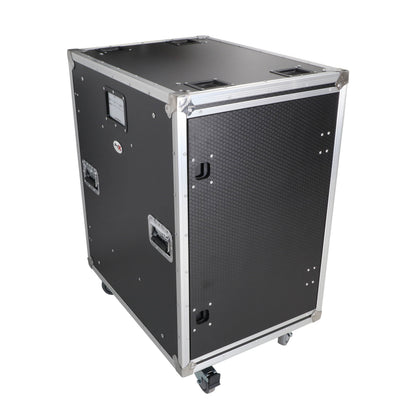 ProX Vertical Rack Shock Mount Case with Sliding Slam Doors | 18U | 24 in