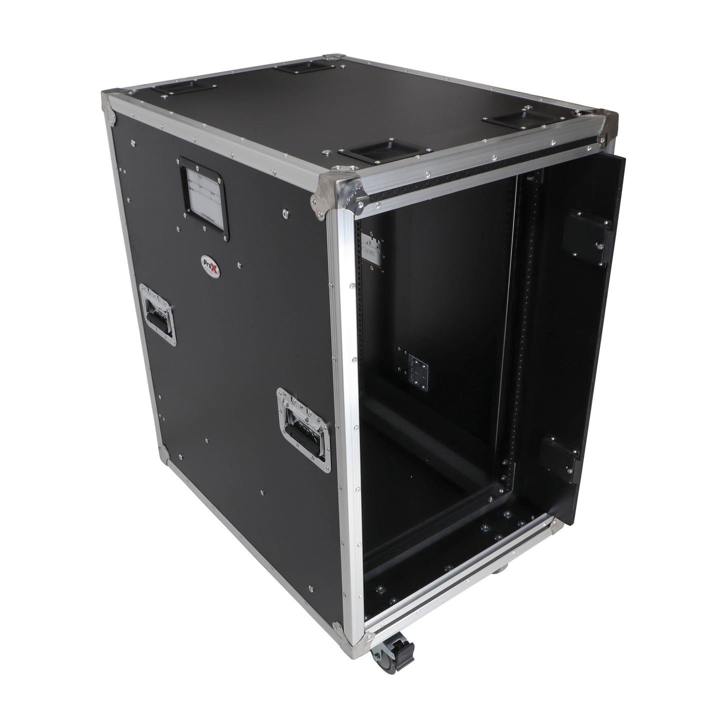 ProX Vertical Rack Shock Mount Case with Sliding Slam Doors | 18U | 24 in