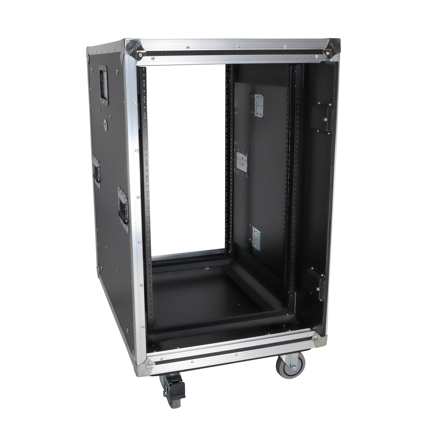 ProX Vertical Rack Shock Mount Case with Sliding Slam Doors | 18U | 24 in