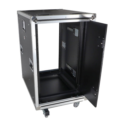 ProX Vertical Rack Shock Mount Case with Sliding Slam Doors | 18U | 24 in