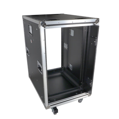 ProX Vertical Rack Shock Mount Case with Sliding Slam Doors | 18U | 24 in