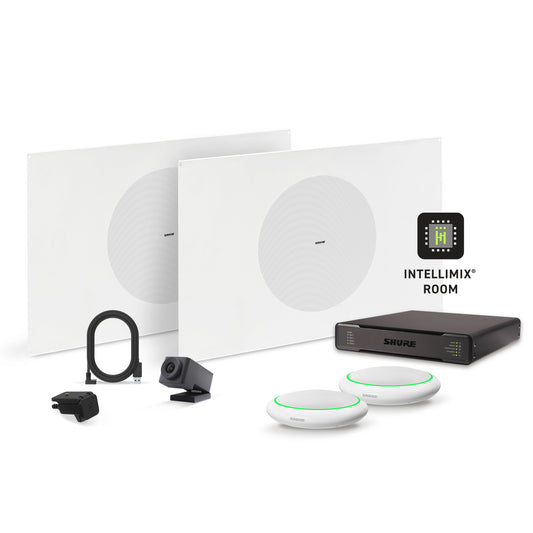 Shure Microflex Ecosystem 310X + Huddly Cam AV Conferencing Bundle | Color: White