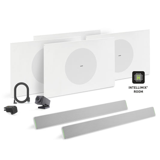 Shure Microflex Ecosystem 712L + Huddly Cam AV Conferencing Bundle | Color: White