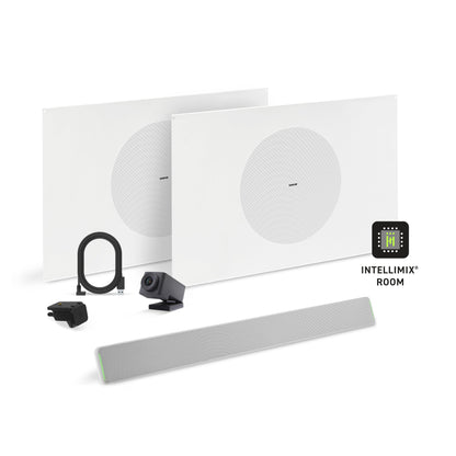 Shure Microflex Ecosystem 712M + Huddly Cam AV Conferencing Bundle | Color: White
