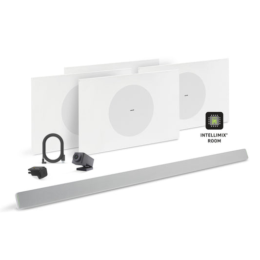 Shure Microflex Ecosystem 714M + Huddly Cam AV Conferencing Bundle | Color: White