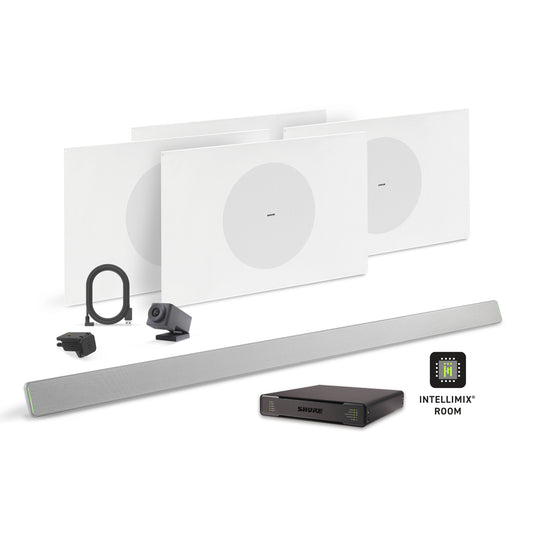 Shure Microflex Ecosystem 714P + Huddly Cam AV Conferencing Bundle | Color: Aluminum