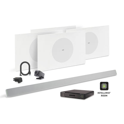 Shure Microflex Ecosystem 714P + Huddly Cam AV Conferencing Bundle | Color: White