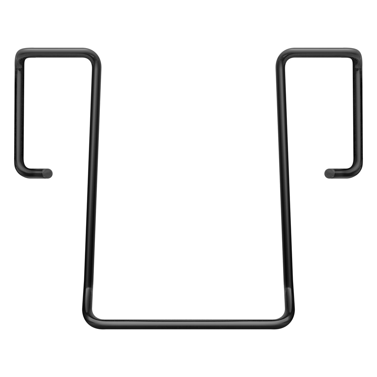 700071 vertical belt clip front view showing black wire U-shaped frame with two upper hooks for Spectera SEK bodypack, Sennheiser