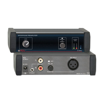 RDL EZ-MPA1 Microphone Preamplifier - Stereo Output with Compressors