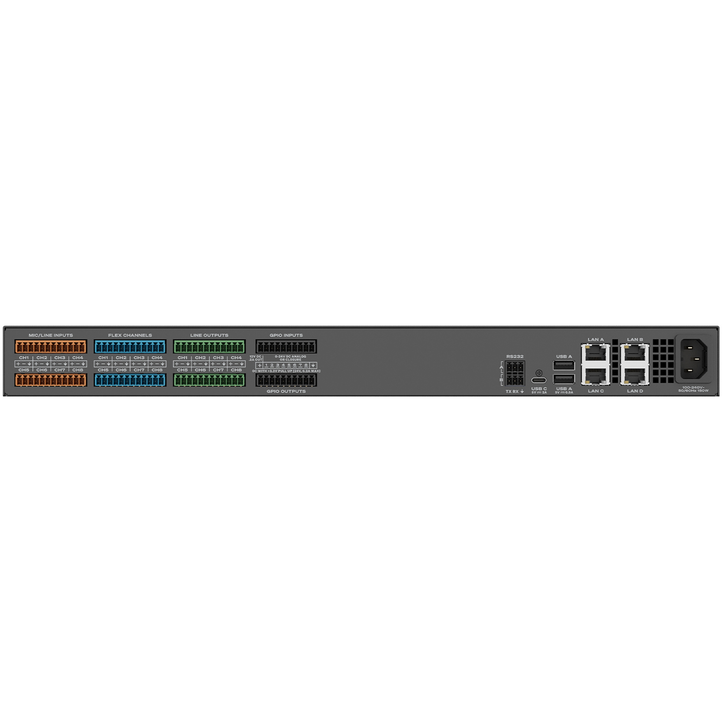 Q-SYS Core 24f network + analog I/O processor