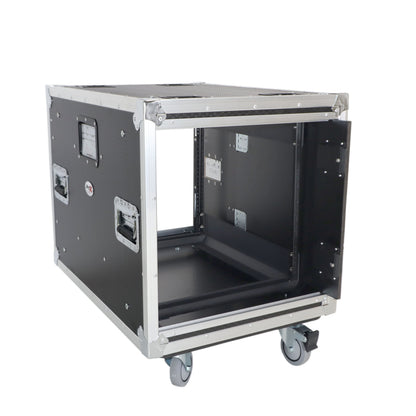 ProX Vertical Rack Shock Mount Case with Sliding Slam Doors | 10U | 24 in