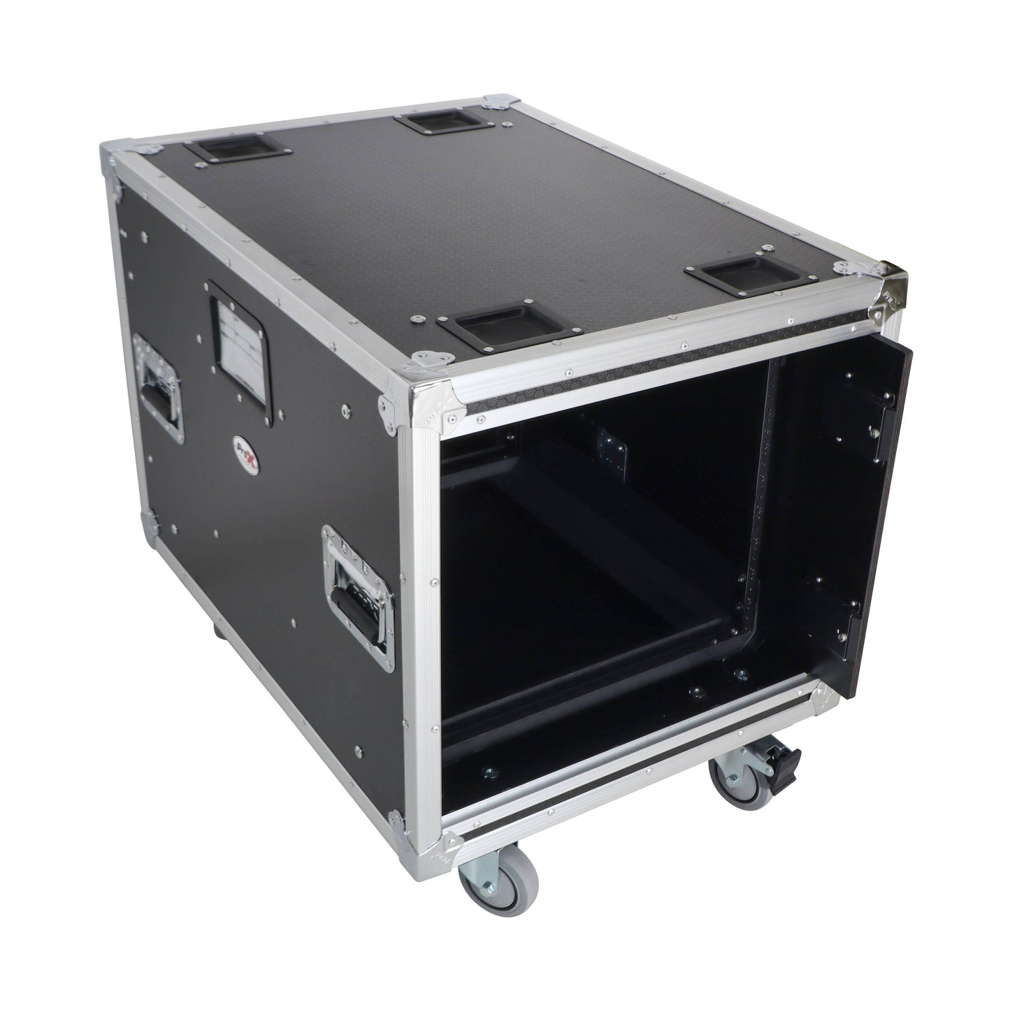 ProX Vertical Rack Shock Mount Case with Sliding Slam Doors | 10U | 24 in