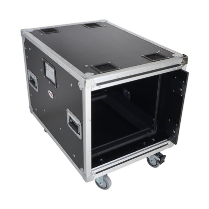 ProX Vertical Rack Shock Mount Case with Sliding Slam Doors | 10U | 24 in