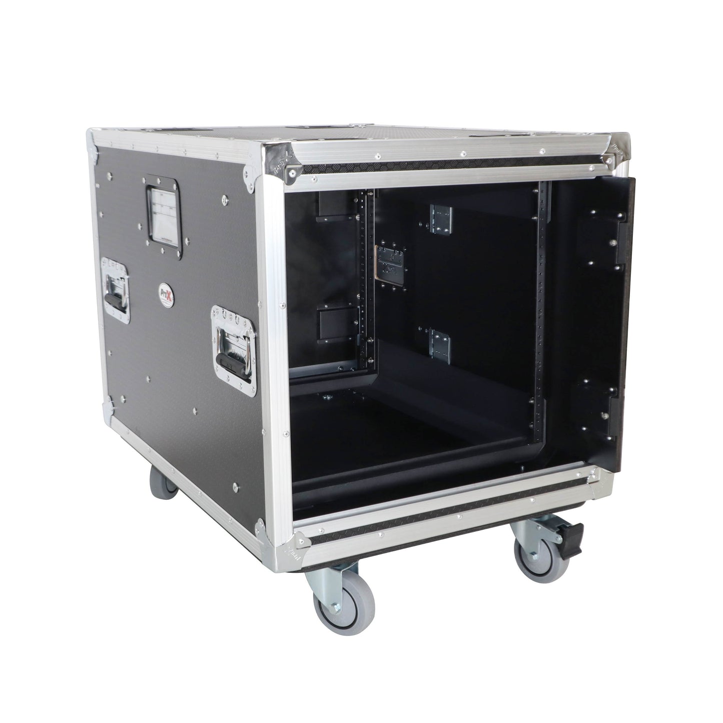 ProX Vertical Rack Shock Mount Case with Sliding Slam Doors | 10U | 24 in
