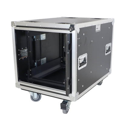 ProX Vertical Rack Shock Mount Case with Sliding Slam Doors | 10U | 24 in