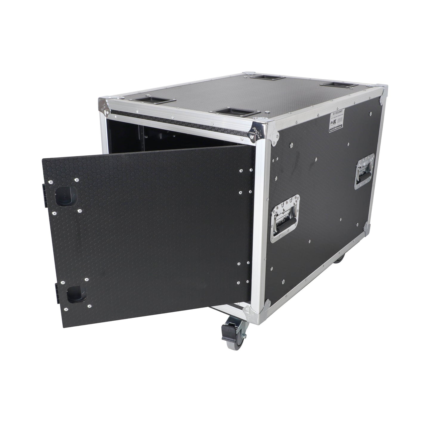 ProX Vertical Rack Shock Mount Case with Sliding Slam Doors | 10U | 24 in