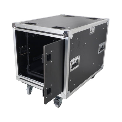 ProX Vertical Rack Shock Mount Case with Sliding Slam Doors | 10U | 24 in