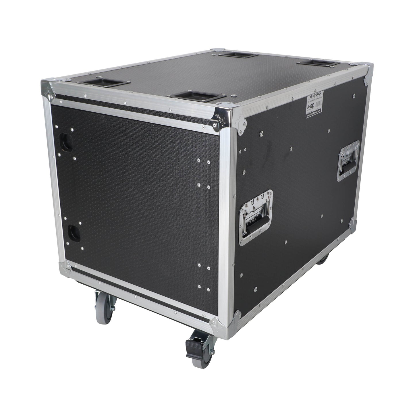 ProX Vertical Rack Shock Mount Case with Sliding Slam Doors | 10U | 24 in