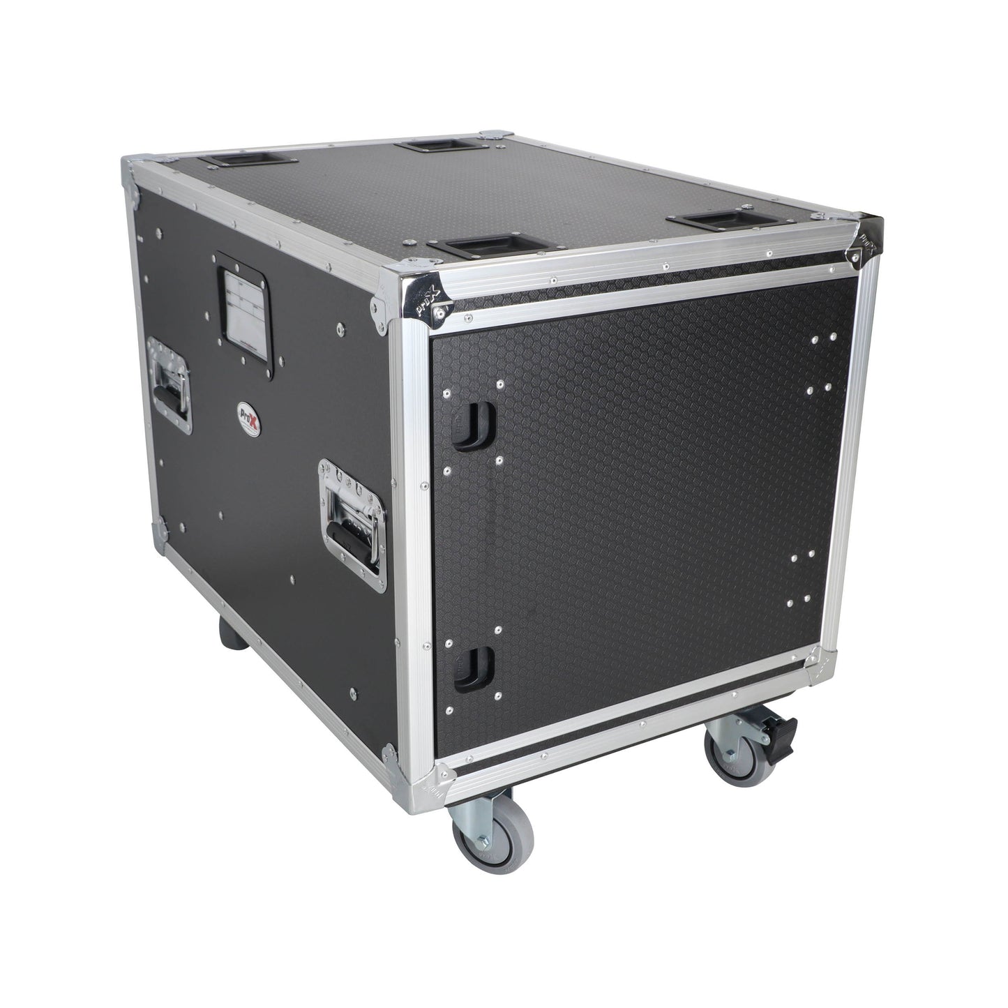 ProX Vertical Rack Shock Mount Case with Sliding Slam Doors | 10U | 24 in