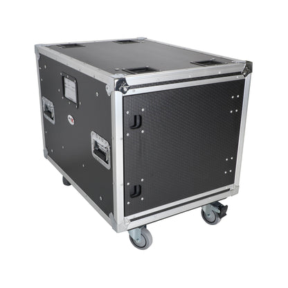 ProX Vertical Rack Shock Mount Case with Sliding Slam Doors | 10U | 24 in