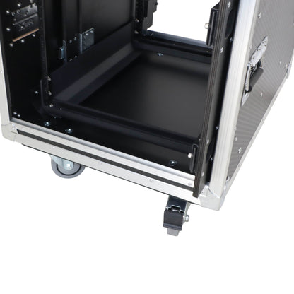 ProX Vertical Rack Shock Mount Case with Sliding Slam Doors | 10U | 24 in