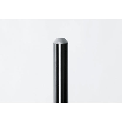 26727 Heavy-Duty Pro speaker stand close-up of black pole top with grey plastic end cap, K&M
